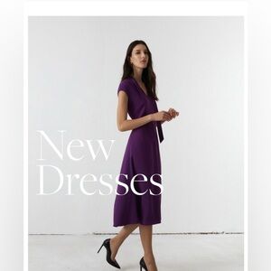NWOT Judith & Charles Purple Grape Dress Midi Made in Canada 🇨🇦